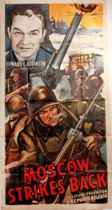 Американская афиша фильма Moscow Strikes Back (1942)