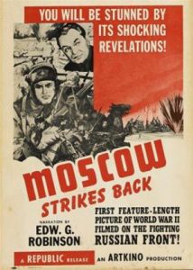 Американская афиша фильма Moscow Strikes Back (1942) 2