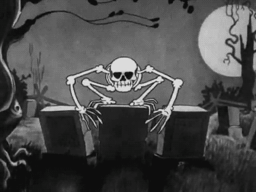 Кадр из фильма "The Skeleton Dance" (Пляска скелетов) 1928