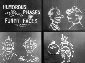 Кадры из мультфильма «Смешные лица» (1906)