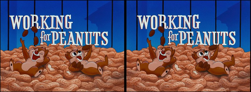 Стереопары из анимационного фильма «Working for Peanuts» (Работа за орехи) (1953)