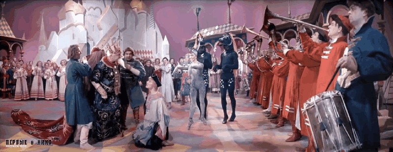 Кадр из панорамного фильма «Русские приключения Синерамы» (1966)
