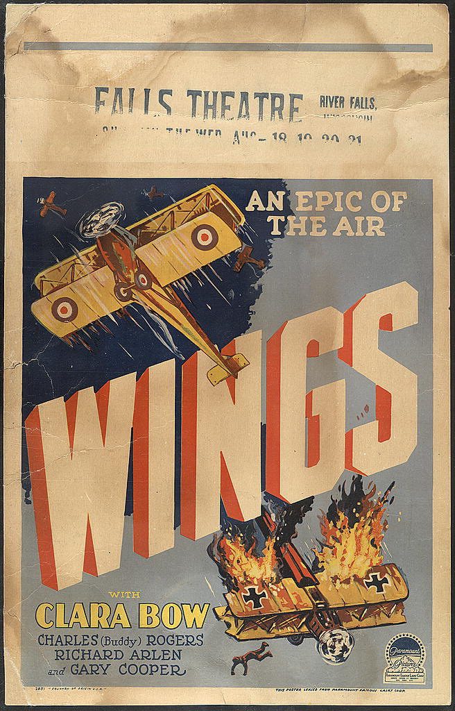 Постер к фильмы «Wings» (Крылья) (1927)