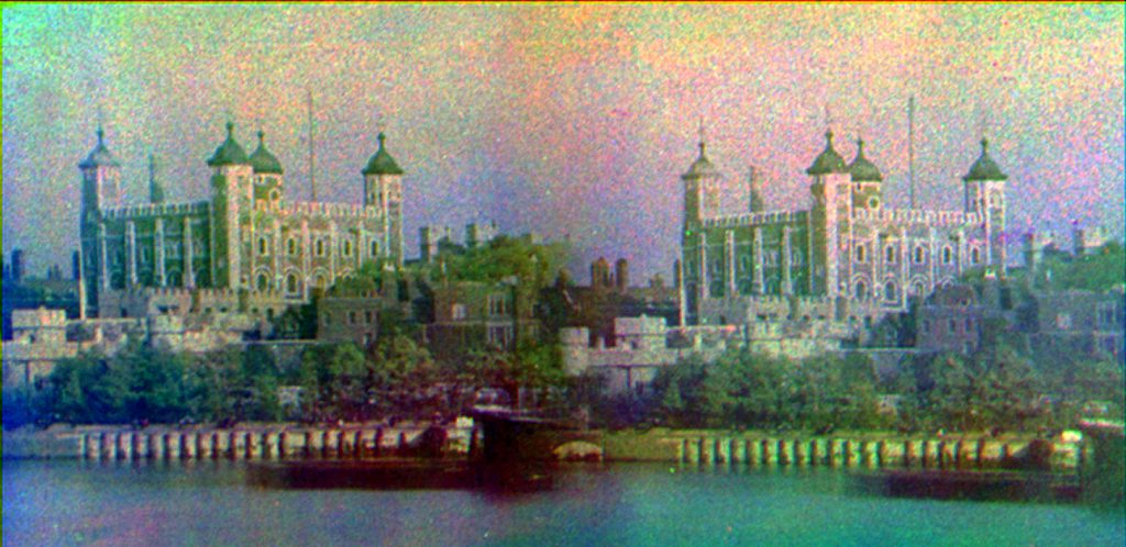 Цветная стереопара с видом Лондона 1898 года Фредерика Айвса