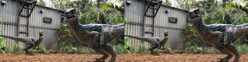 Стереопара из фильма "Jurassic World" (Мир Юрского периода) (2015)