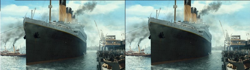 Стереопара из фильма "Titanic 3D" (1997/2012)