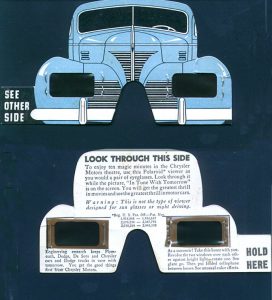 Поляризационные очки для просмотра стереофильма Chrysler Motors "New Dimensions" (1939)